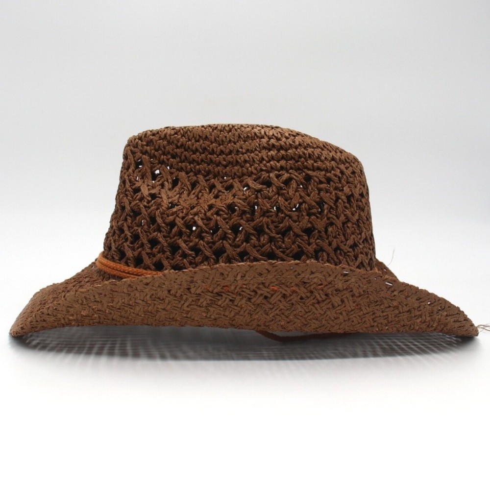 หมวกสานปีกกว้างสไตล์เรโทร ป้อง - Cowboy Hat Straw บทวิจารณ์และราคา