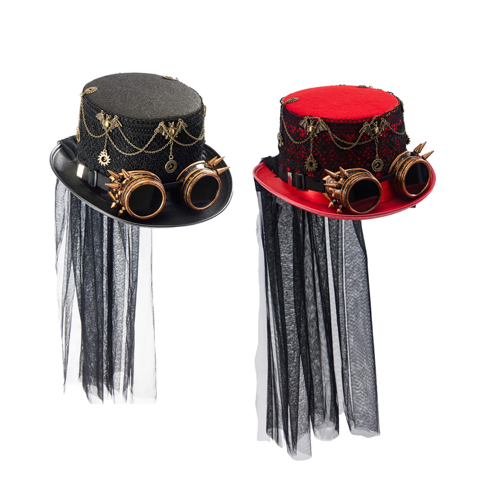 หมวกทรงสูงสไตล์สตีมพังก์ สำหรั - Fedora Hat Wool บทวิจารณ์และราคา