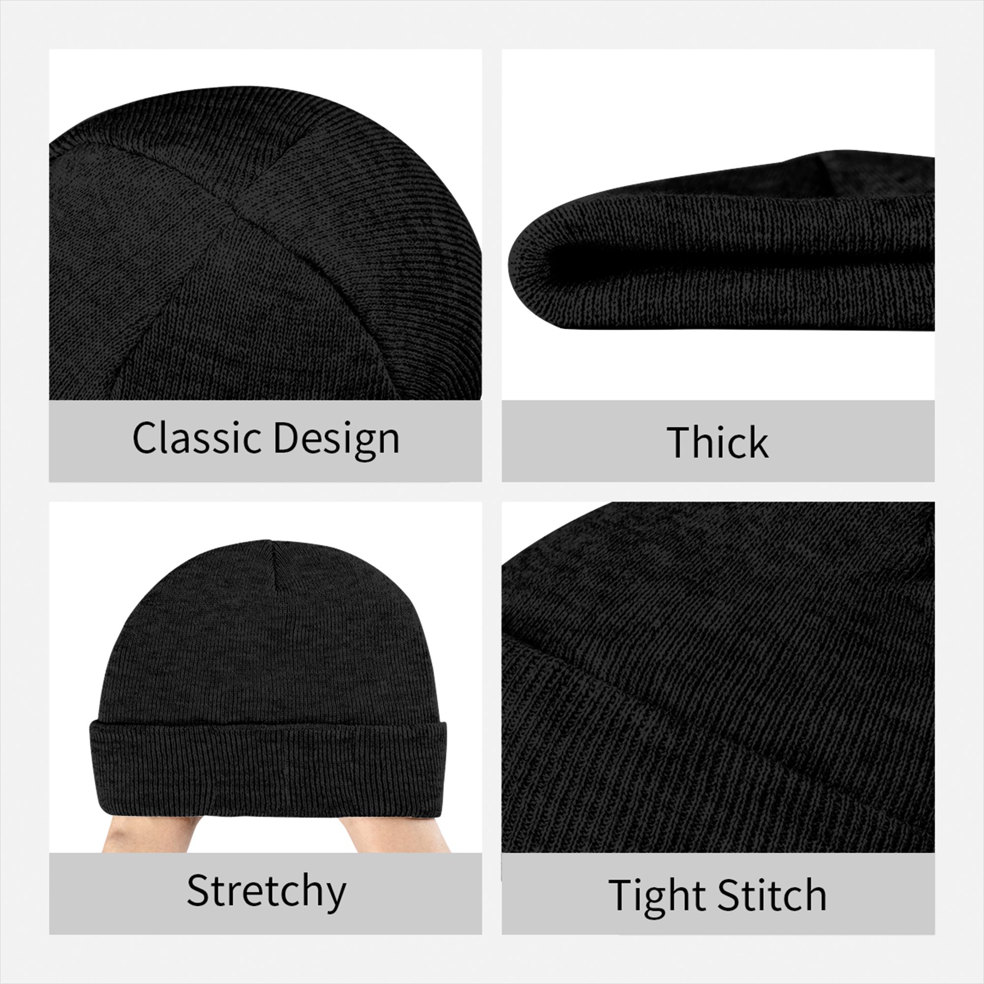 Deus Vult - หมวกบีนนี่ถักลายริ - Beanie Cuffed Knit บทวิจารณ์และราคา
